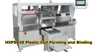 Macchina per la formatura e la rilegatura di bobine di plastica HXPS420.