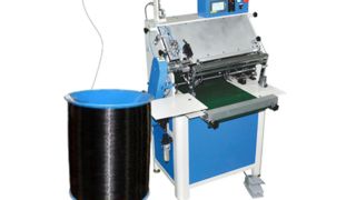 Macchina per rilegatura a spirale con formatura di filo singolo semi automatico.