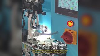 Flusso di lavoro della macchina per l'applicazione di pen loop elastici semiautomatici HX20EPL