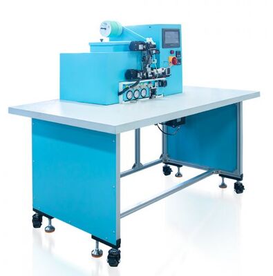 Macchina semi-automatica per l'applicazione di passanti elastici per penne HX20EPL con colla a caldo, capacità 1000-1200 pezzi/ora