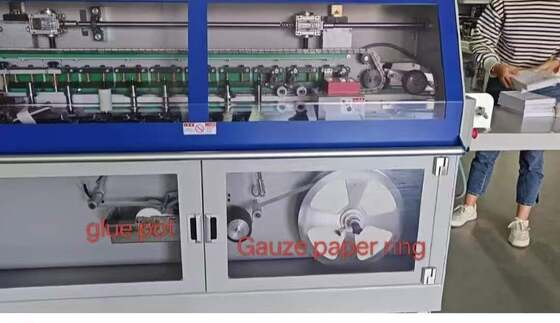 HX500B Book Back Spine Taping Machine viene utilizzato per il back spine taping su vari notebook